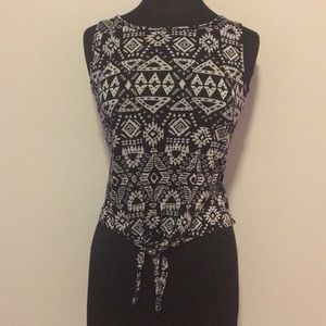 Tribal print crop top